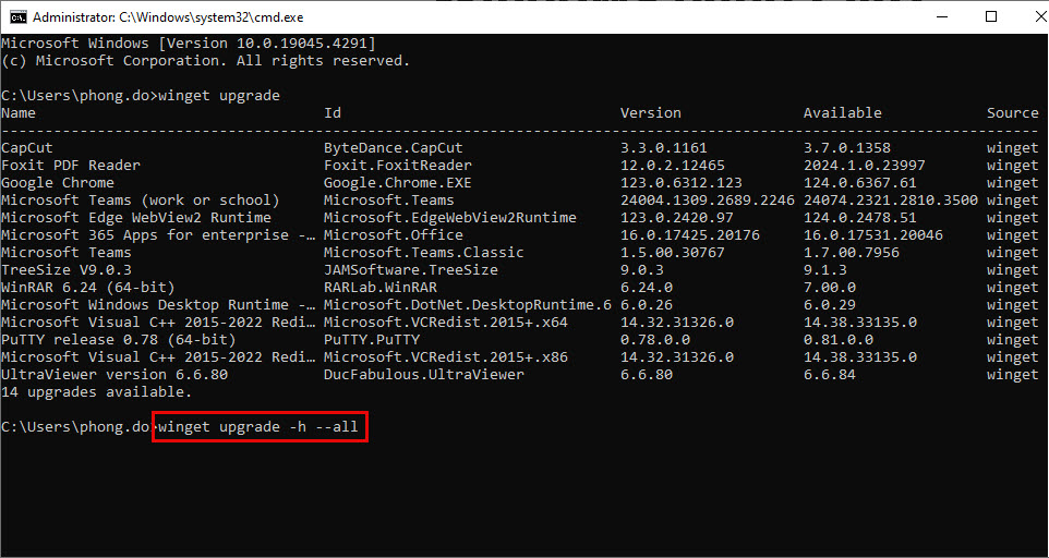 Mẹo cập nhật toàn bộ ứng dụng trên máy tính Windows bằng CMD - Ảnh 2.