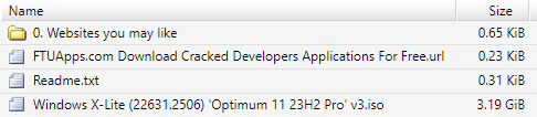 Windows X-Lite Optimum 11 Pro 23H2 Build 22631.2506 V3 (Non-TPM) (x64) En-US