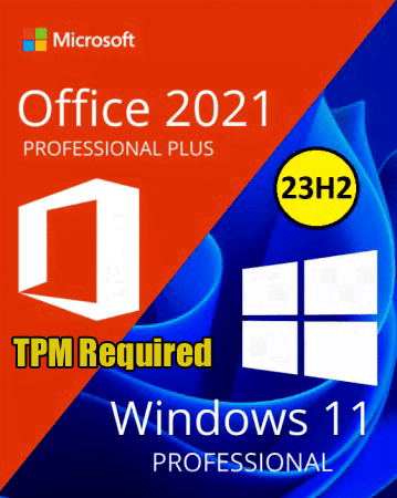 Windows 11 Pro 23H2 Build 22631.3296 (TPM Required) With Office 2021 Pro Plus (x64) En-US March 2024