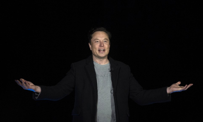 Elon Musk tại một hội nghị vào tháng 2 năm 2022.Ảnh: Reuters