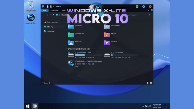 Windows X-Lite Micro 10 Ultralight 22H2 Build 19045.3324 (x64) En-US Pre-Activated