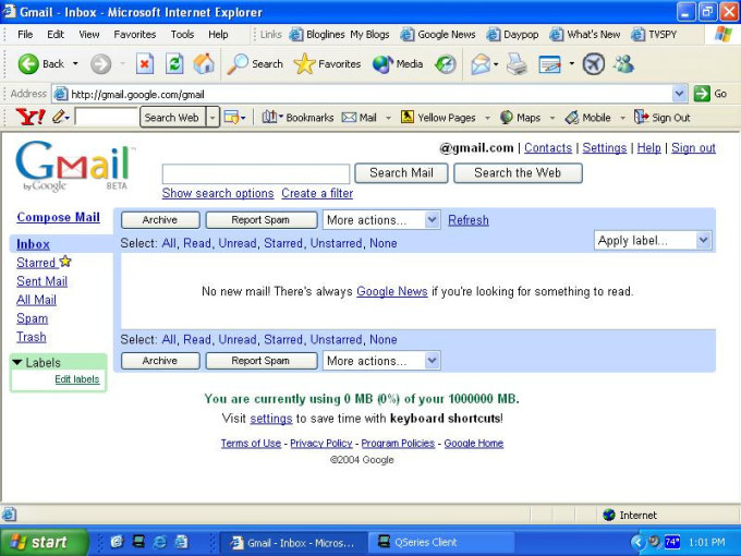 Giao diện người dùng đầu tiên của Gmail.Ảnh: Rich DeMuro