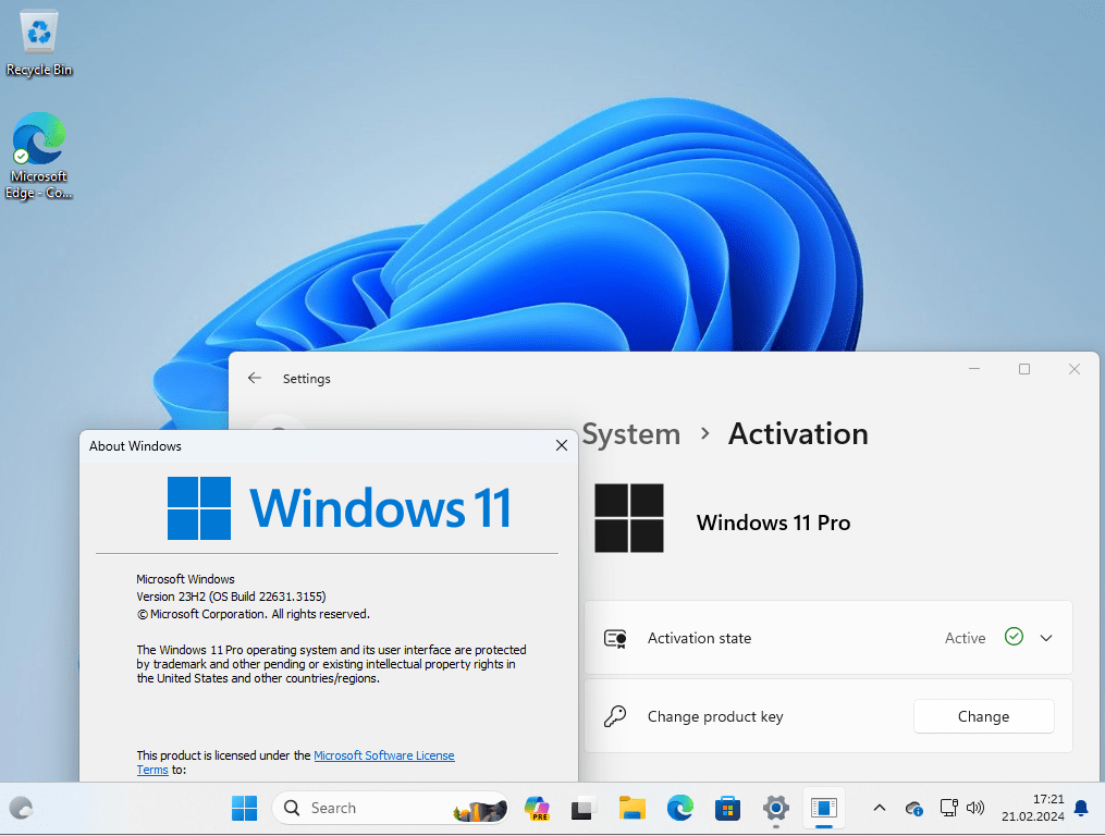 Windows 11 v23H2 Build 22631.3155 (9in1) (No TPM ) PreActivated Multilingual