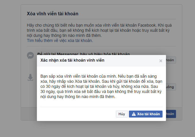 Hướng dẫn xóa hoàn toàn tài khoản Facebook - 2