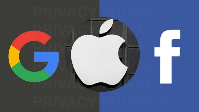 Logo của Google, Apple, Facebook.Ảnh: Người quan sát công nghệ