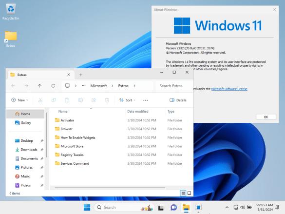 Windows 11 Pro v23H2 Build 22631.3374 By Phrankie