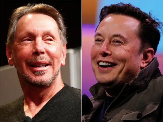 Larry Ellison (trái) và Elon Musk.Ảnh: Reuters