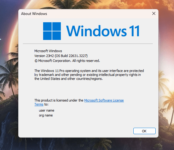 Windows 11 v23H2 Moment 5 Update build 22621.3227 (No-TPM)