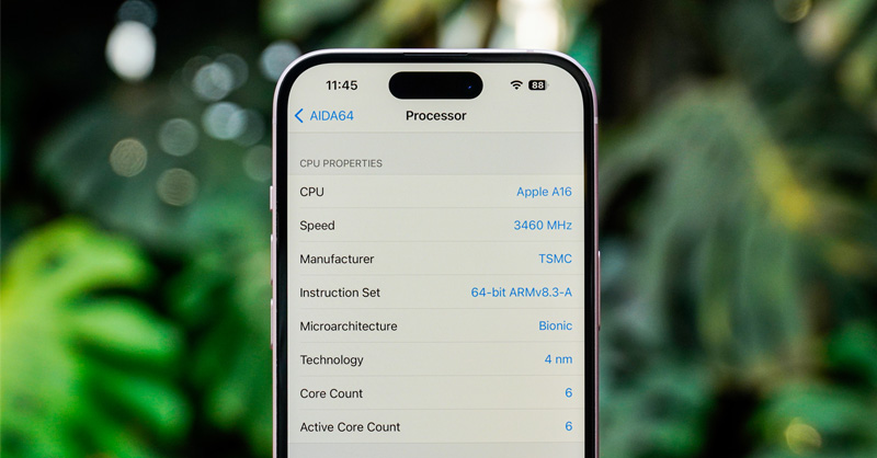 Apple A16 là vi xử lý của iPhone 15