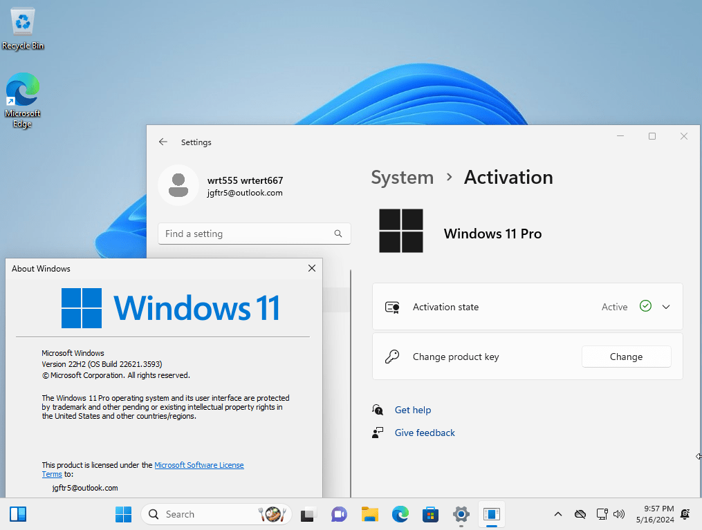Windows 11 v22H2 Build 22621.3593 (9in1) (No TPM) PreActivated