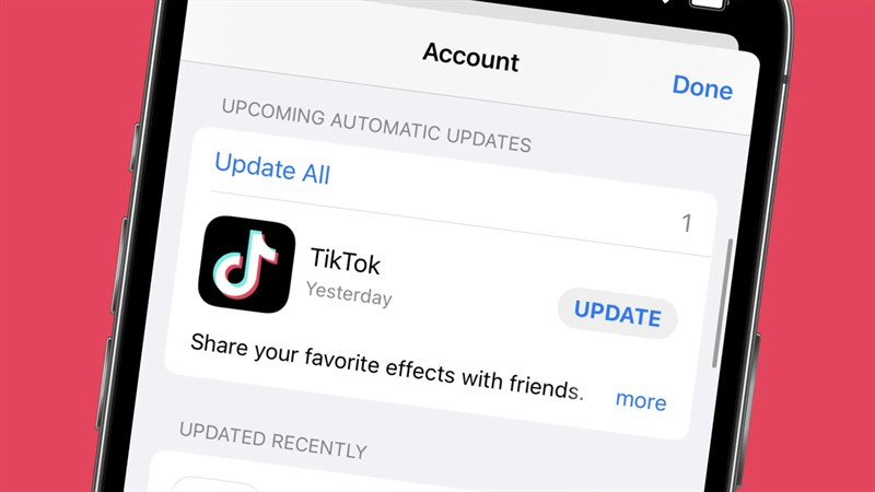 Cập nhật TikTok lên phiên bản mới nhất