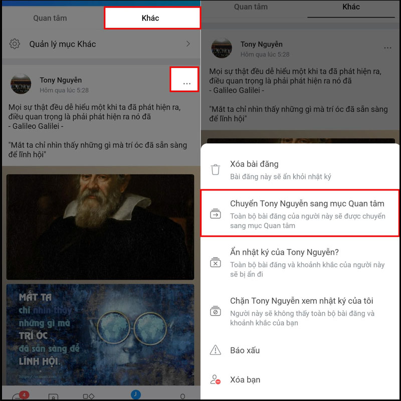 Chọn bài đăng bạn muốn chuyển đổi và nhấp vào 