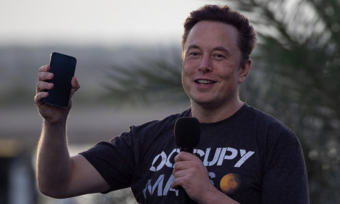 Elon Musk tại sự kiện Tesla ở Texas năm 2022.Ảnh: Reuters