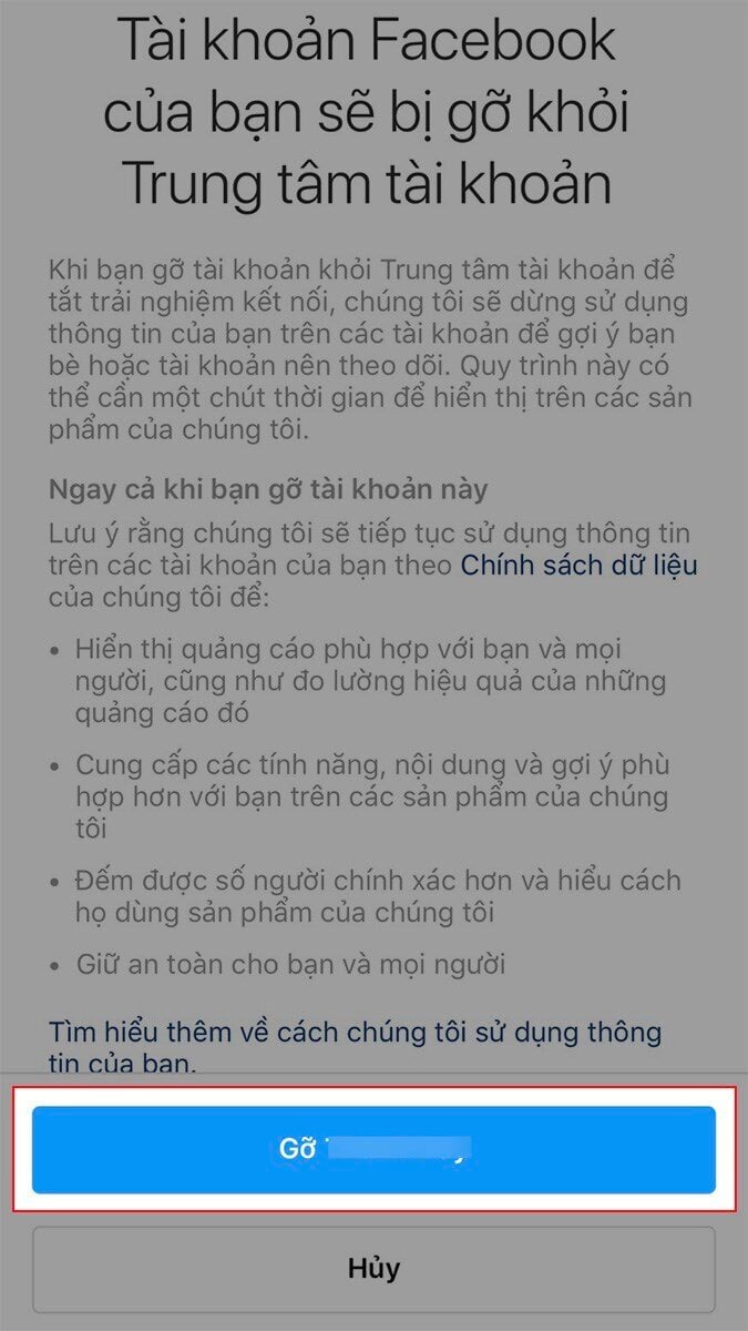 Cách siêu dễ dàng để hủy liên kết Instagram và Facebook - 8