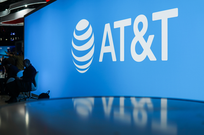 Logo AT&T tại triển lãm MWC vào tháng 2 năm 2023. Ảnh: Lưu Quý