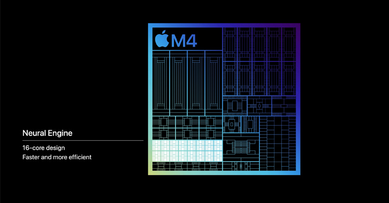 Chip Apple M4 có lõi Neural Engine với khả năng xử lý AI mạnh mẽ