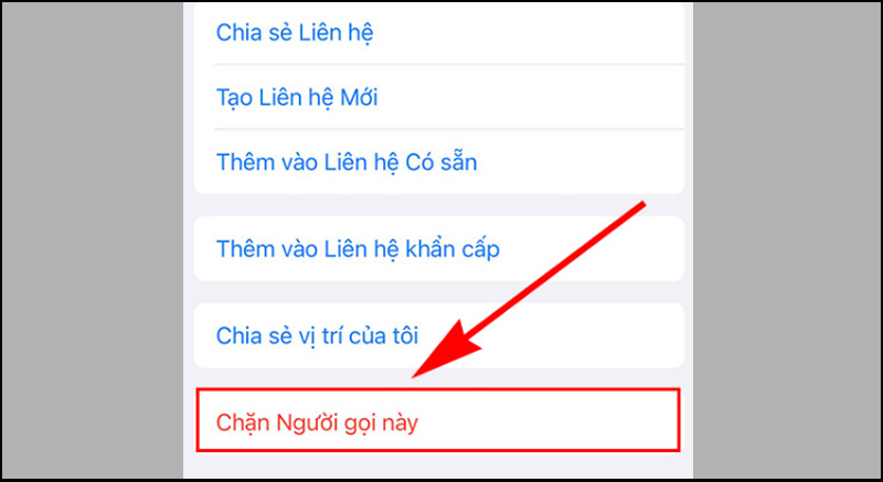 Nhấp để chặn người gọi này