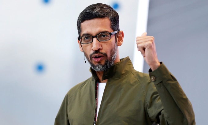 Sundar Pichai tại Hội nghị Google 2018.Ảnh: Reuters