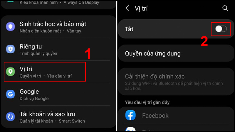 Tắt tính năng định vị trên điện thoại khi không cần thiết