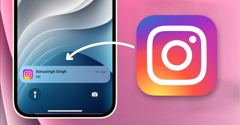 Xem nội dung tin nhắn Instagram qua thông báo