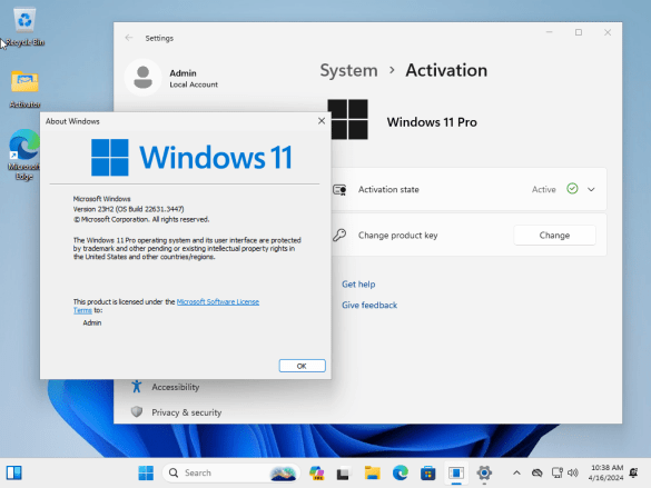 Windows 11 Pro v23H2 Build 22631.3447 (No TPM) With Office 2024 Pro Plus PreActivated