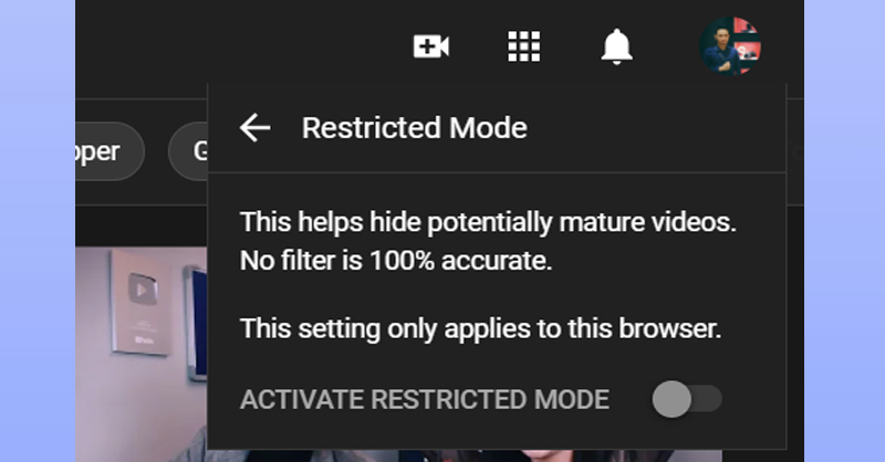 YouTube cho phép bạn bật Chế độ hạn chế để ẩn nội dung video không phù hợp