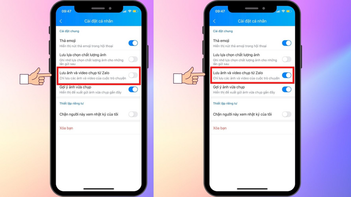 Hướng dẫn tắt tính năng tự động lưu ảnh trên Zalo-2