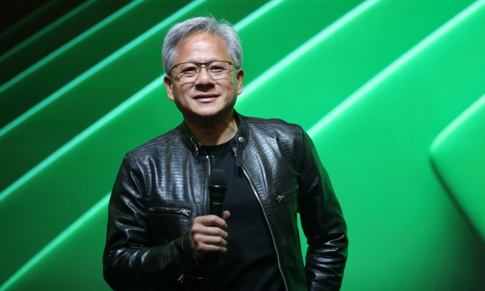 Giám đốc điều hành Nvidia Jensen Huang tại cuộc họp báo tại Computerx 2024 vào ngày 4 tháng 6. Ảnh: Khương Nha