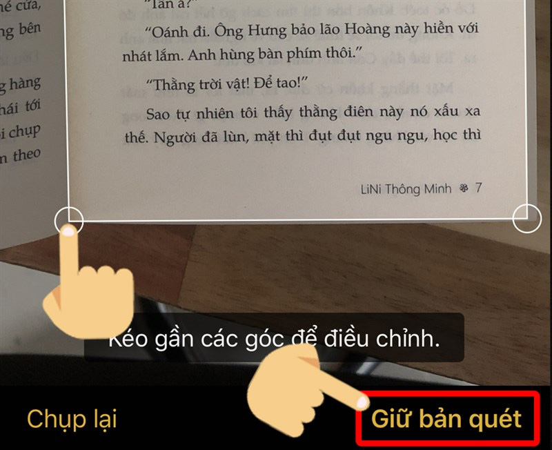 Tiếp theo chọn Tiếp tục quét 