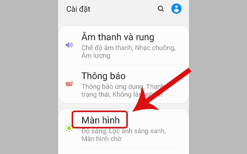 Chọn màn hình di động