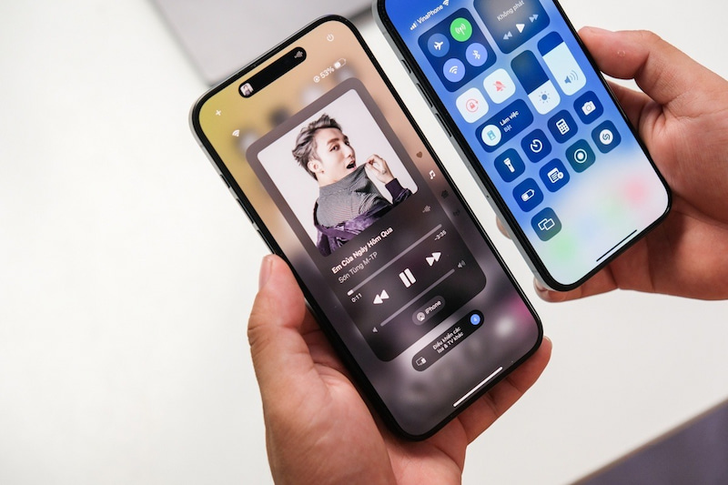 Giao diện phát nhạc của Control Center iOS 18 rất khác so với iOS 17