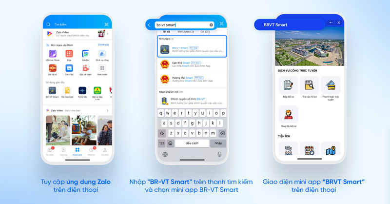 Mọi người có thể dễ dàng sử dụng BR-VT Smart trên nền tảng Zalo