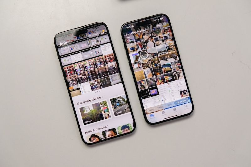 So sánh giao diện iOS 18 và iOS 17 trên ứng dụng Photos