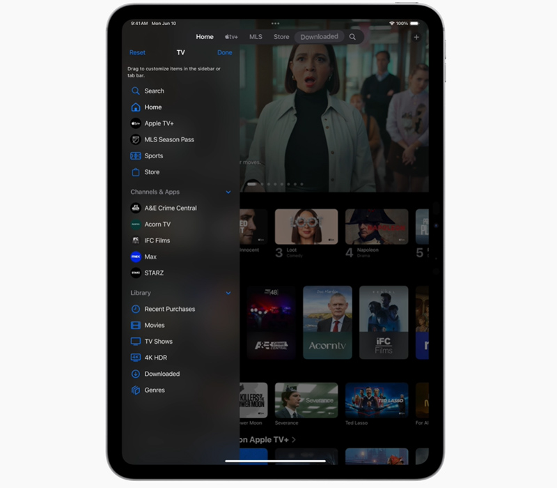 Tab nổi trên iPadOS 18