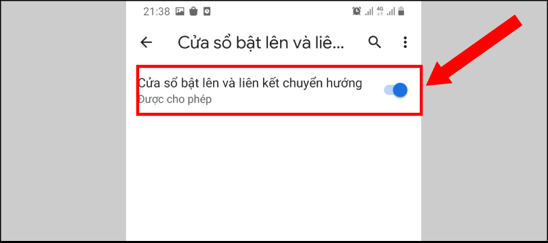 Đóng cửa sổ bật lên và chuyển hướng