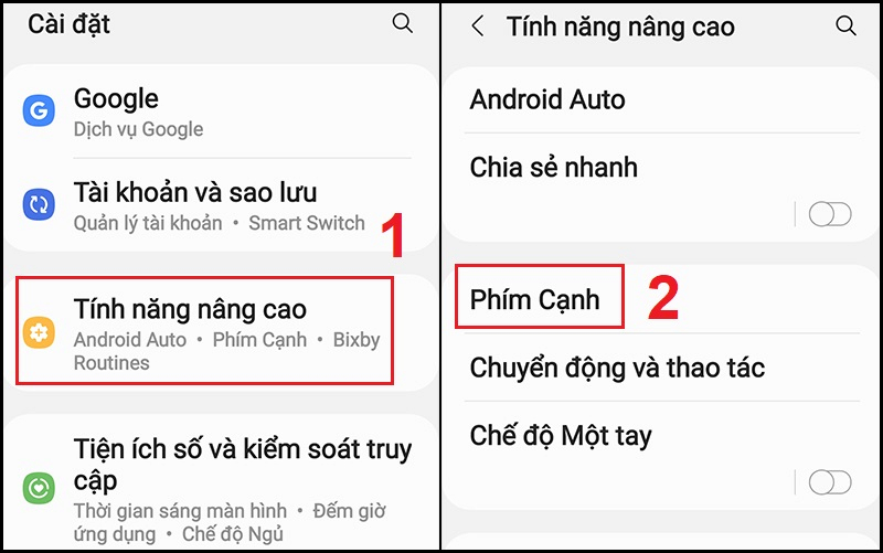 Thiết lập cách tắt nguồn điện thoại Samsung của bạn