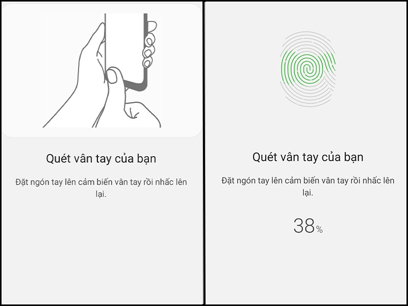 Quét vân tay trên điện thoại Samsung
