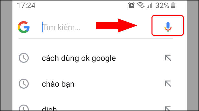 OK chức năng tìm kiếm bằng giọng nói của Google