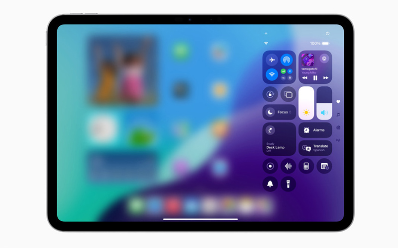 Trung tâm điều khiển của iPadOS 18 đã được thiết kế lại