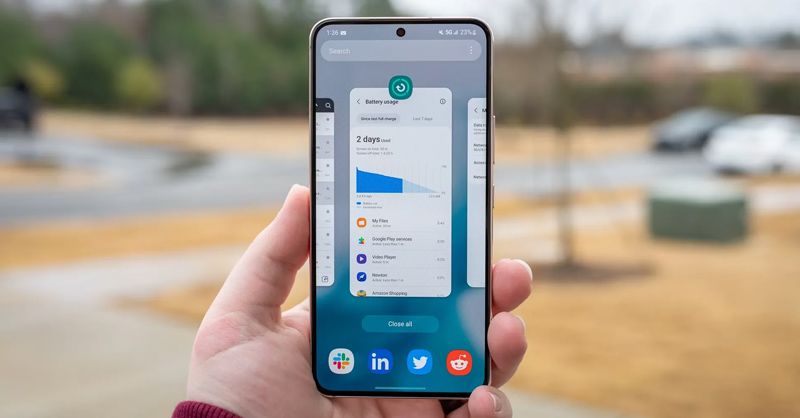 Ứng dụng chạy ngầm khiến điện thoại Samsung hao pin