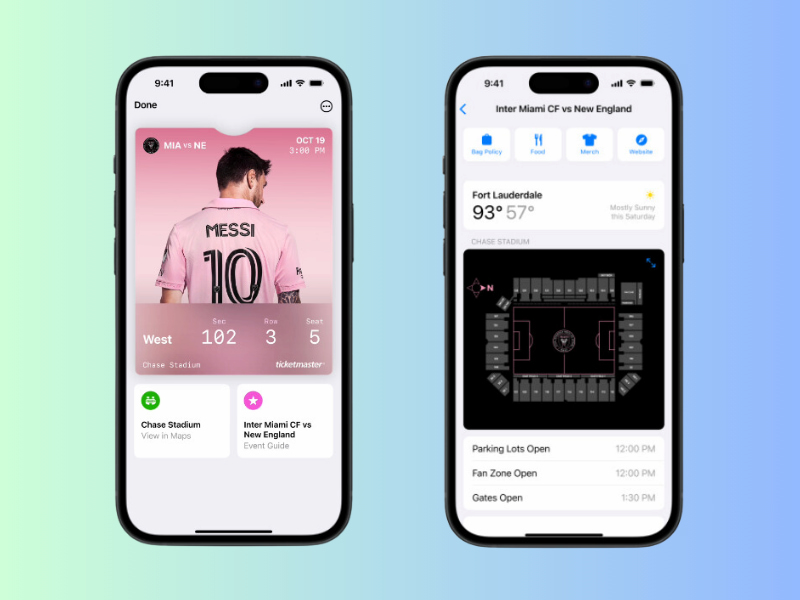 Vé sự kiện trên Apple Wallet được thiết kế lại với tính năng mới
