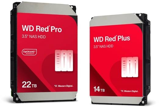 Dòng sản phẩm ổ cứng WD Red Plus và Red Pro. Ảnh: Western Digital