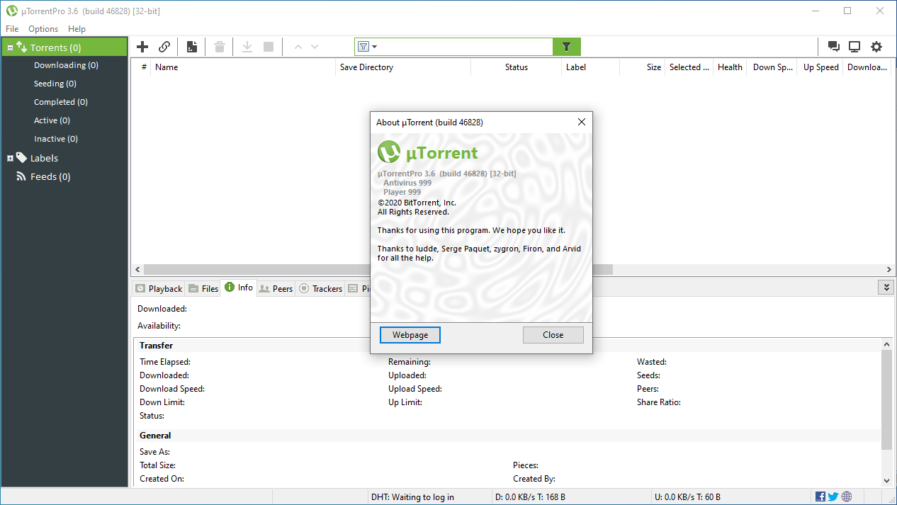 uTorrent Pro 3.6.0 Build 47130 (Ads Free Version) with Patch