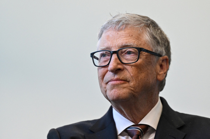 Tỷ phú Bill Gates tham dự một sự kiện ở London, Anh. Ảnh: Reuters