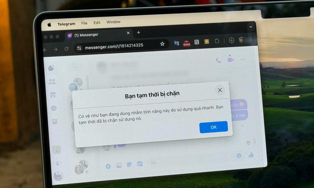 Facebook báo lỗi 'tạm thời bị chặn', khiến người dùng bối rối