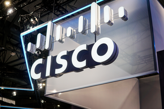 Logo của Cisco tại triển lãm MWC vào tháng 2 năm 2023. Ảnh: Lưu Quý