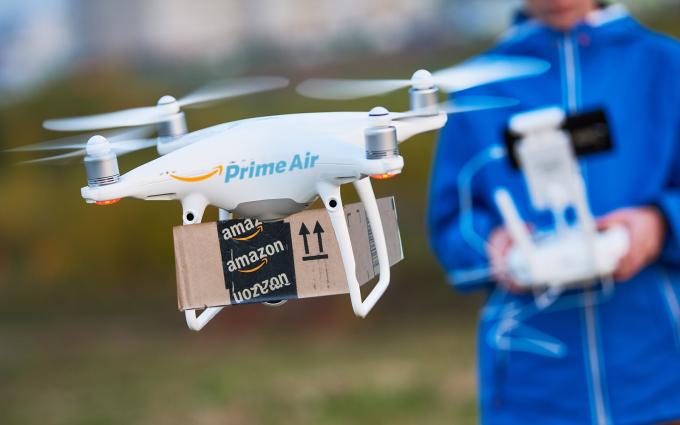 Máy bay không người lái giao hàng của Amazon Prime Air. Ảnh: Amazon