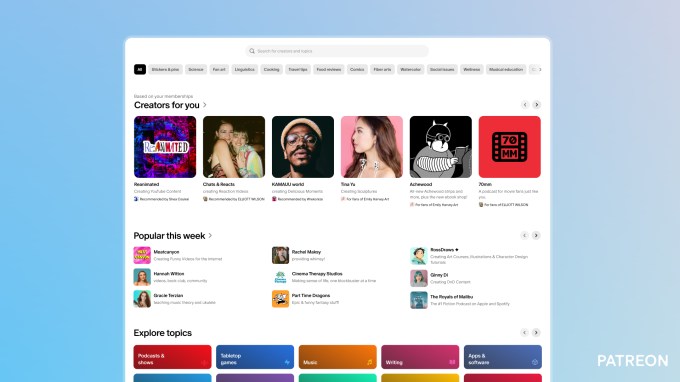 Patreon ra mắt các tính năng giúp tự động hóa khối lượng công việc hành chính của người sáng tạo và giúp họ kiếm được nhiều tiền hơn