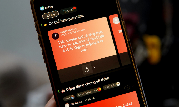Giao diện của ứng dụng AI Hay trên điện thoại di động. Ảnh: Lưu Quý