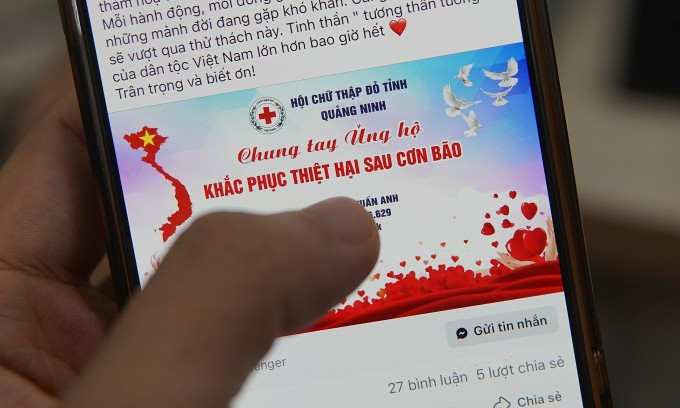 Fan page giả mạo thu hút hàng trăm lượt tương tác. Ảnh: Lưu Quý